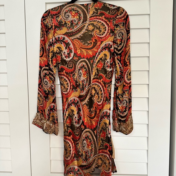 Vintage Silk Ginger & Java Embellished Mini Dress - Picture 11 of 15